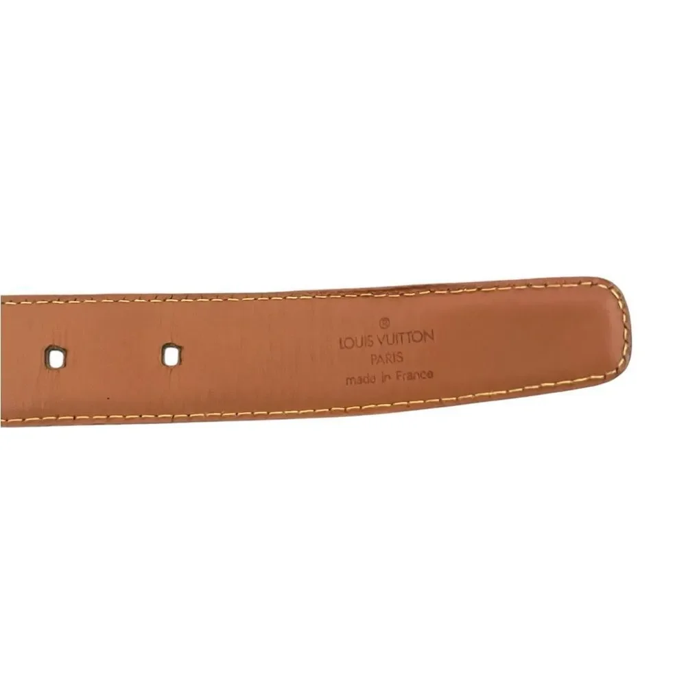 Louis Vuitton Brown Belt with Gold Buckle